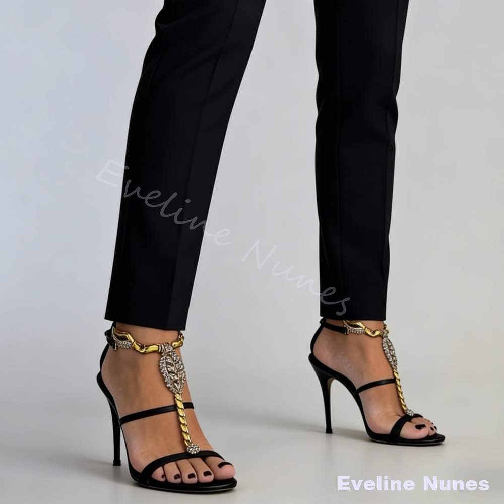 Women'S Fashion Belts - Sandales de luxe en métal Scorpion