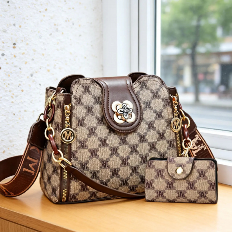 Crossbody Bag Women - Sac à bandoulière vintage imprimé, sac