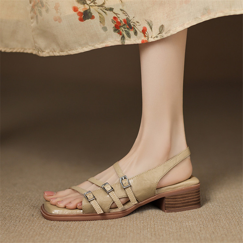 Women'S Fashion Belts - Nouvelles sandales d'été en croûte de