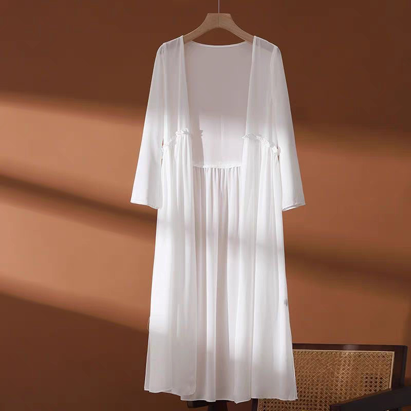 Kimono Cardigan Women - Kimono long en mousseline pour femme