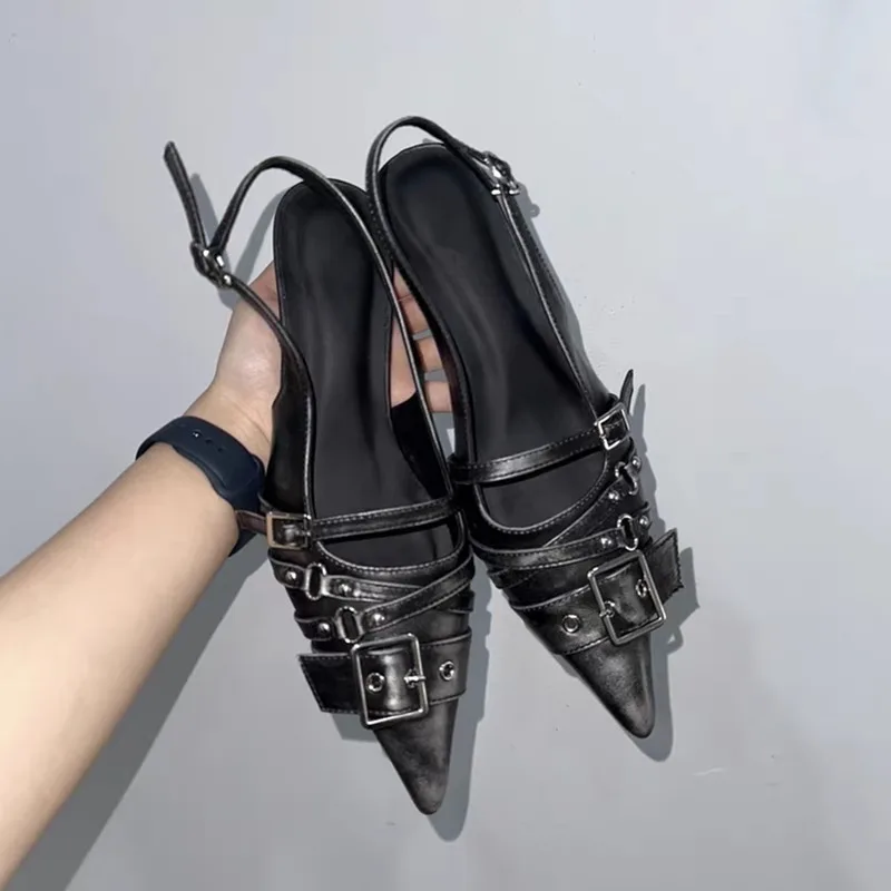 Women'S Fashion Belts - Mules à talons hauts à bout