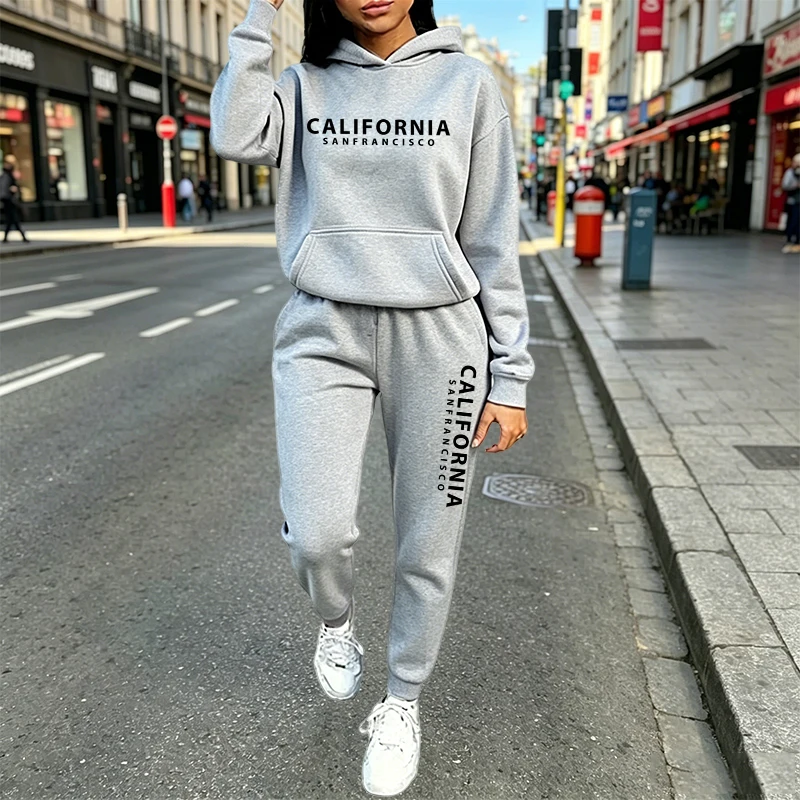 Women'S Fashion Sweatshirts - Ensemble de survêtement décontracté urbain pour