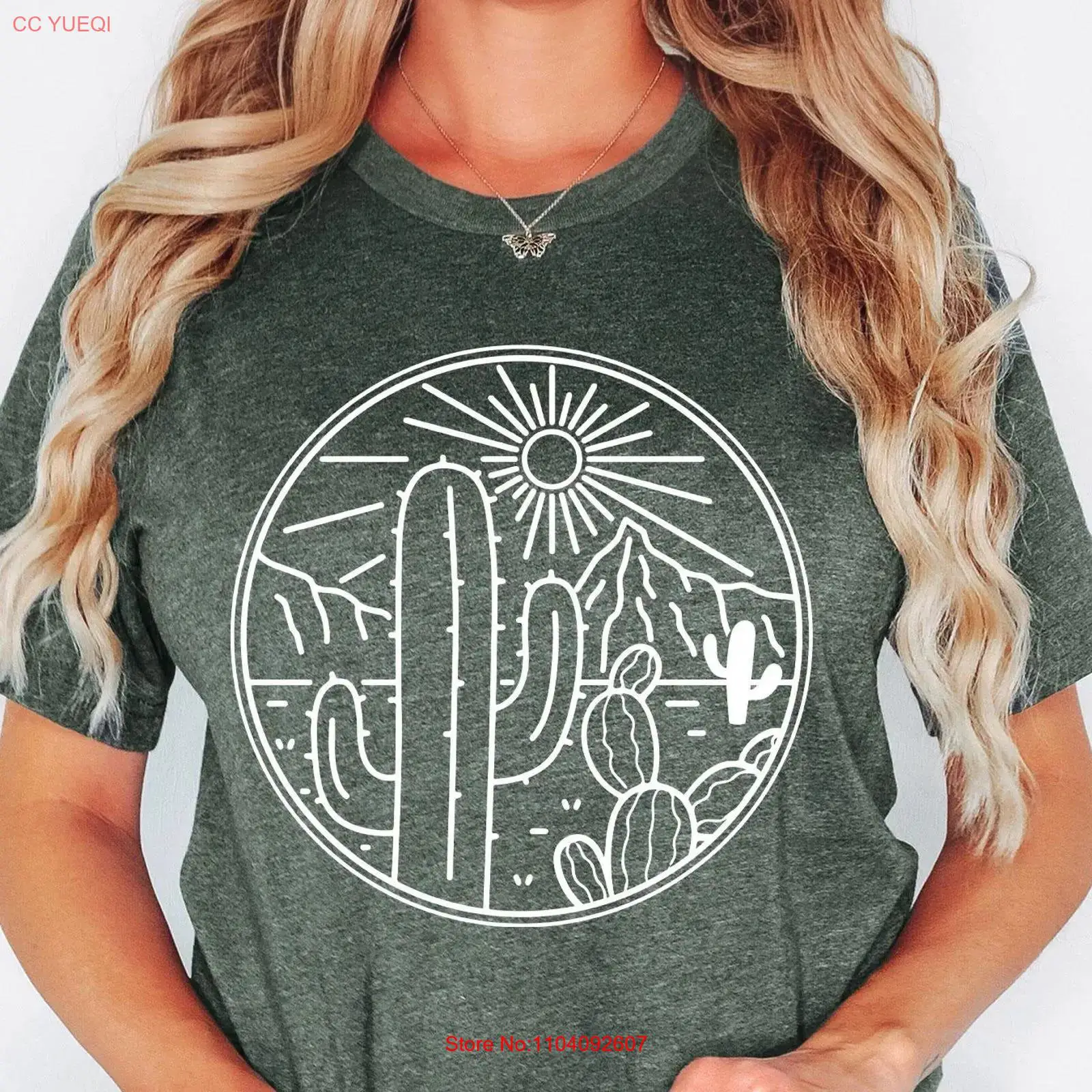 Women'S Fashion Wild West - T-shirt femme vintage délavé et doux,