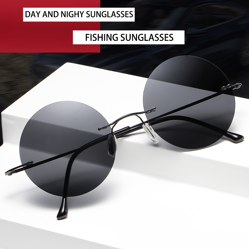 Women'S Fashion Eyeglasses - BOYSEEN Lunettes de soleil circulaires polarisées