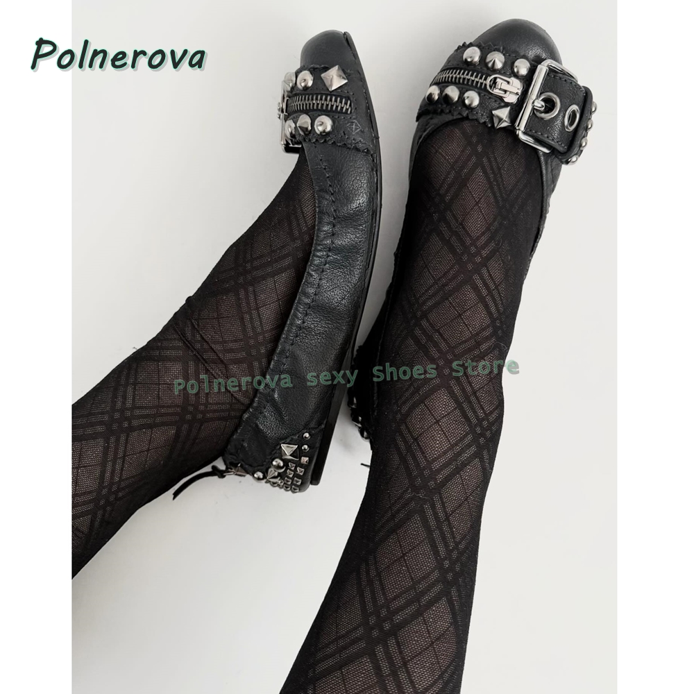 Women'S Fashion Belts - Chaussures Mary Jane à boucle rivetée,