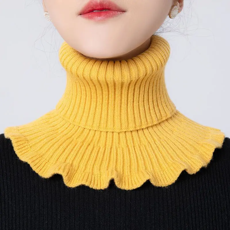 Turtleneck Bodysuit - Écharpe à col tricoté chaud pour