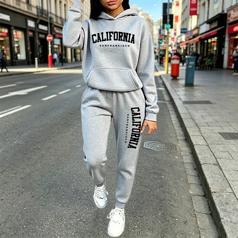 Women'S Fashion Sweatshirts - Ensemble de survêtement décontracté urbain pour