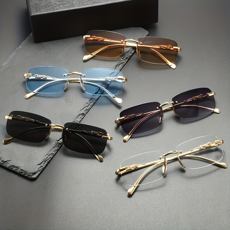 Women'S Fashion Eyeglasses - Lunettes de soleil métalliques sans monture