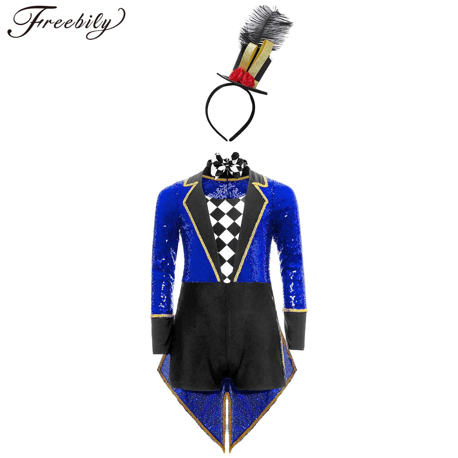 Turtleneck Bodysuit - Filles garçons cirque Ringmaster magicien Cosplay