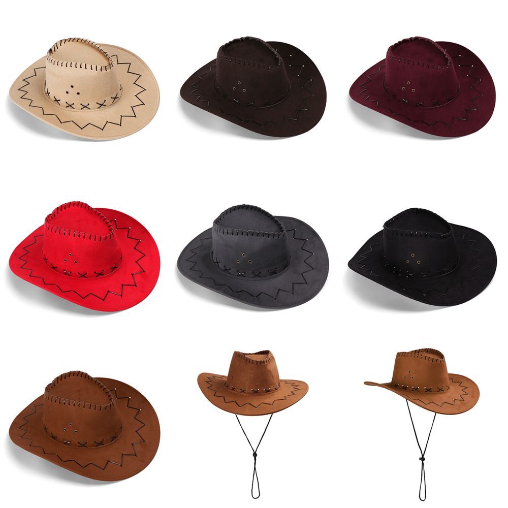 Chapeau de cowboy en daim unis - Women'S Fashion Wild West avis et prix