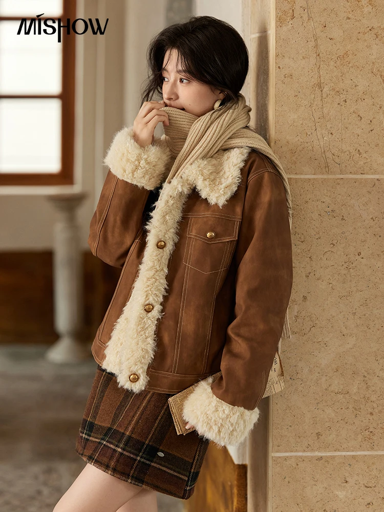 MISHOW-Veste en fourrure de cu - Women'S Fashion Leather Jacket avis et prix