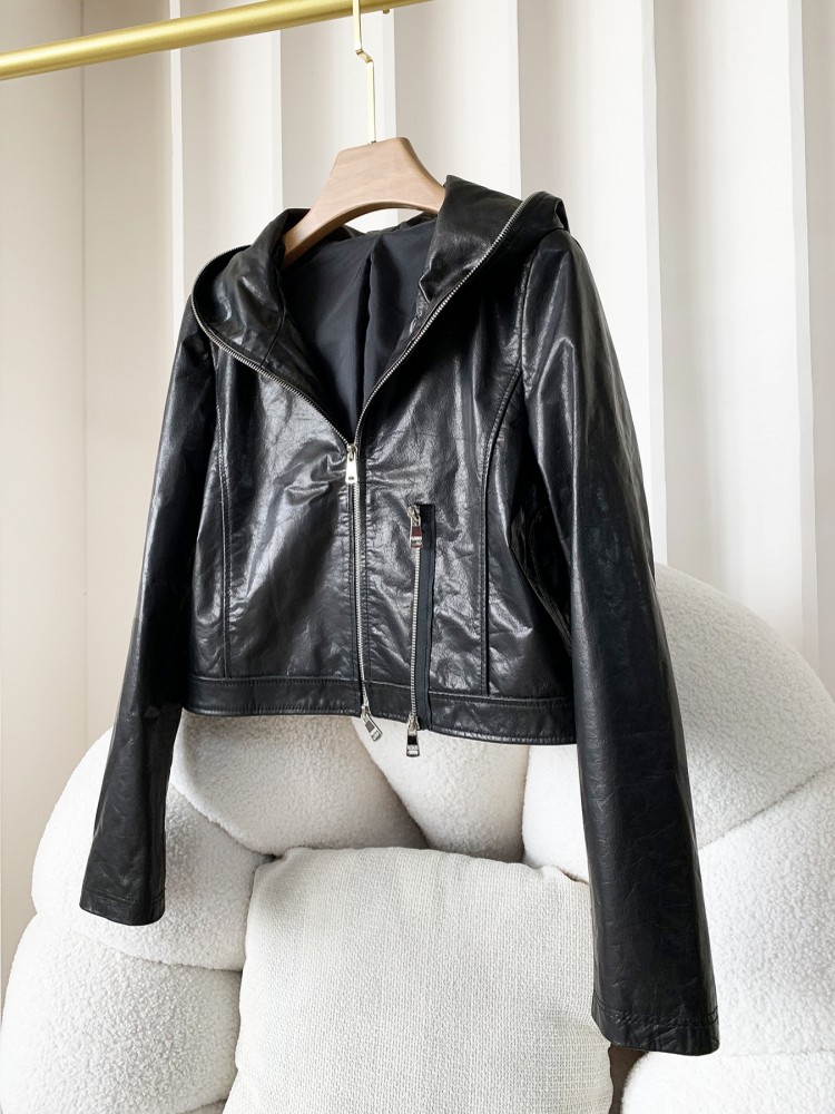 Veste Courte Décontractée pour - Women'S Fashion Leather Jacket avis et prix