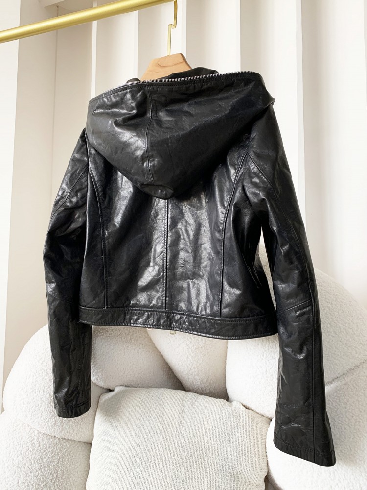 Veste Courte Décontractée pour - Women'S Fashion Leather Jacket avis et prix