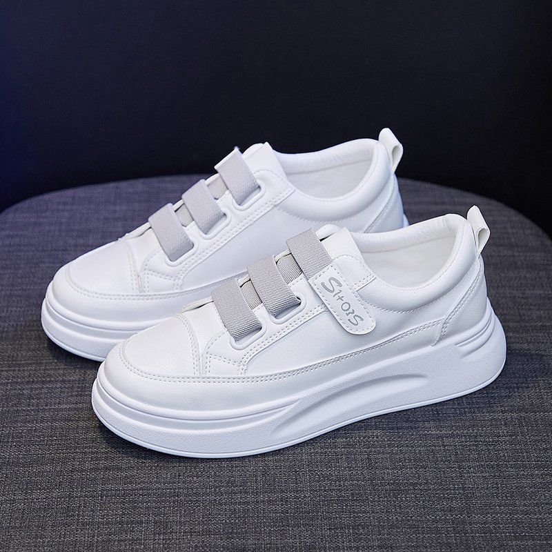 Baskets montantes blanches pol - Women'S Fashion Velcro Sneakers avis et prix