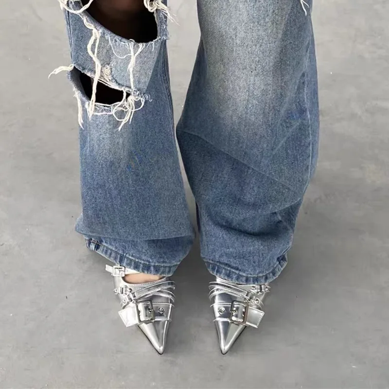 Mules à talons hauts à bout po - Women'S Fashion Belts avis et prix