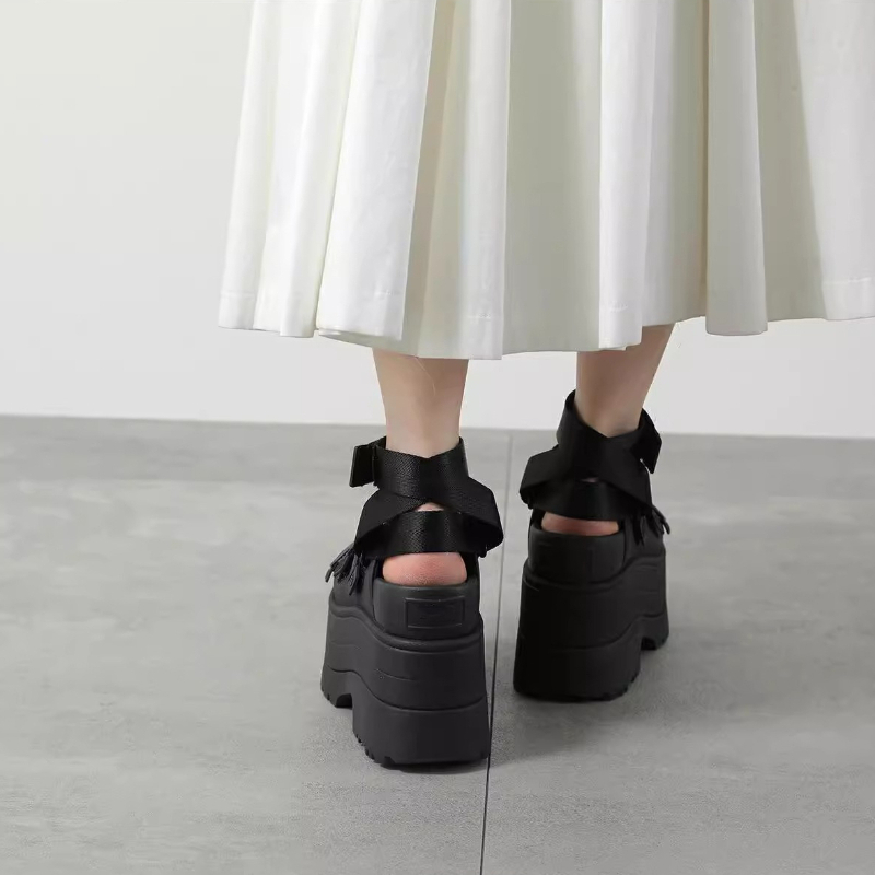 Sandales d'été à talons hauts  - Women'S Fashion Velcro Sneakers avis et prix