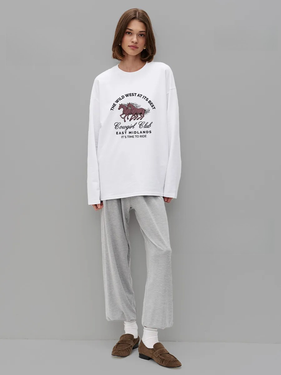 T-shirt à manches longues 100% - Women'S Fashion Wild West avis et prix
