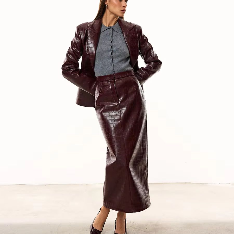 Ensemble 2 pièces IG pour femm - Women'S Fashion Leather Jacket avis et prix