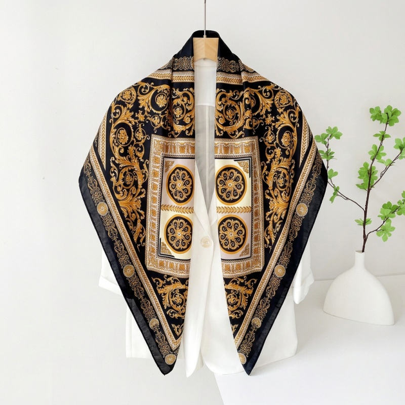 Foulard carré en satin vintage - Women Fashion Necktie avis et prix