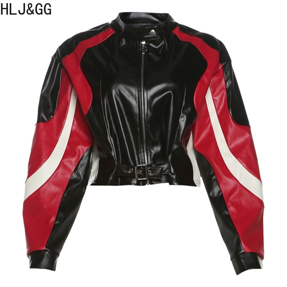 HLJ & GG – veste en cuir Y2K p - Women'S Fashion Leather Jacket avis et prix