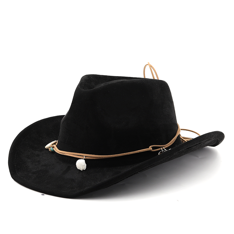 Chapeau de cowboy en daim unis - Women'S Fashion Wild West avis et prix