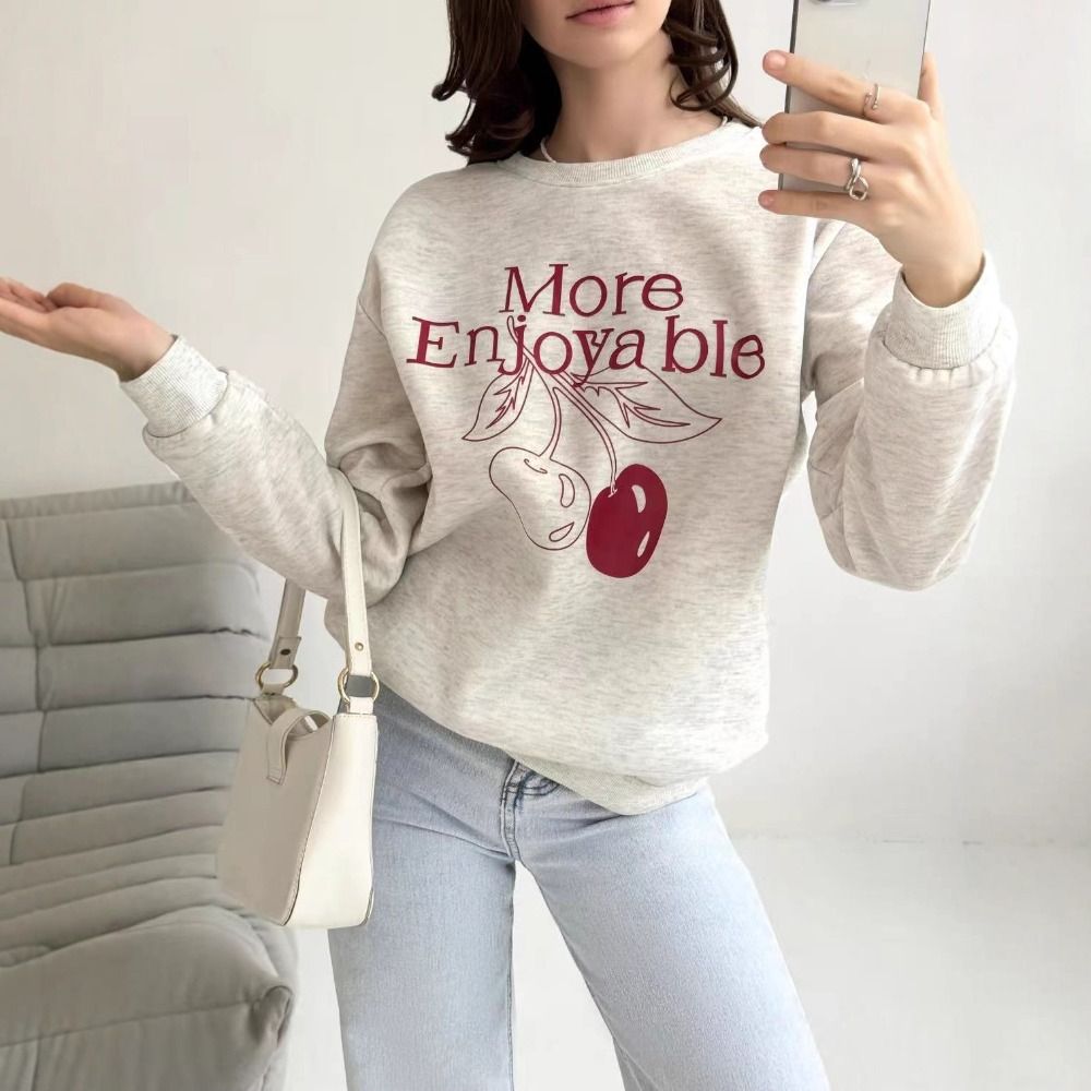 Haut polaire imprimé à manches - Women'S Fashion Sweatshirts avis et prix