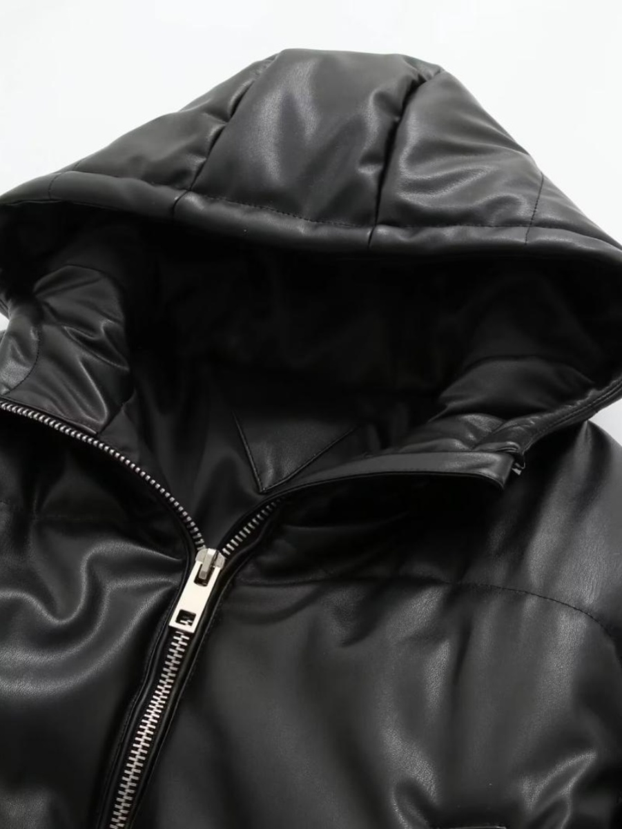 Veste décontractée ample en si - Women'S Fashion Leather Jacket avis et prix