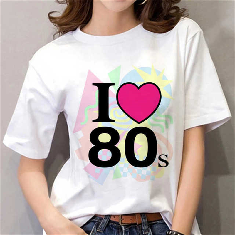 T-shirt femme années 80, noir/ - Women'S Fashion In The 80S avis et prix