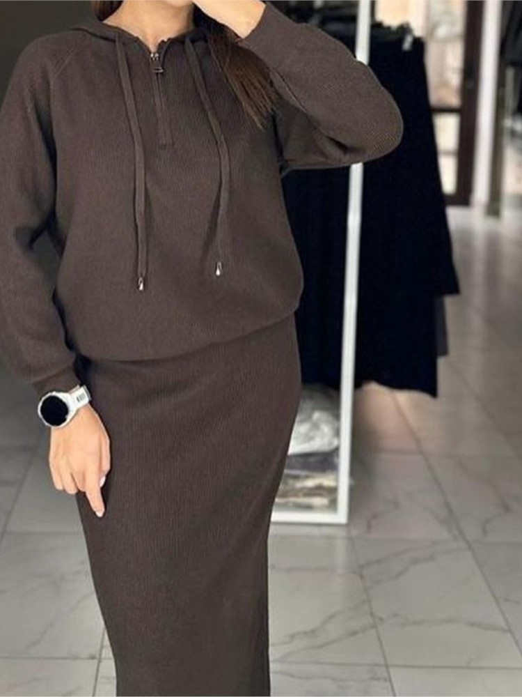 Ensemble jupe décontractée pou - Women'S Fashion Sweatshirts avis et prix