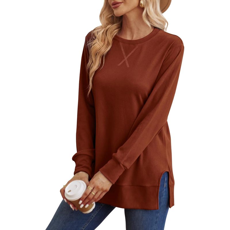 Sweat-shirt femme à fentes lat - Women Fashion Open Now avis et prix
